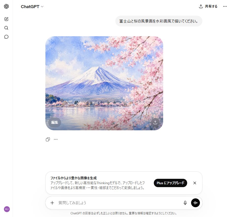 ChatGPTの画像生成結果